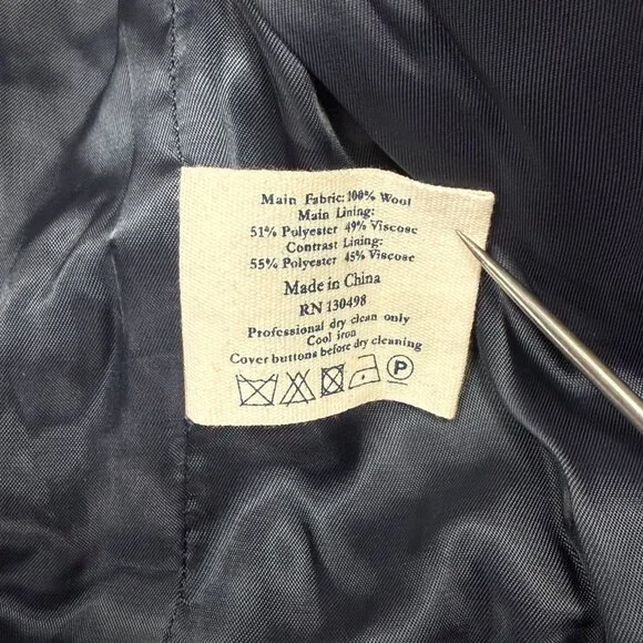 Jack Wills Tailored Blazer Herringbone Gray Wool Three Button Front Size 6 - Picture 12 of 12